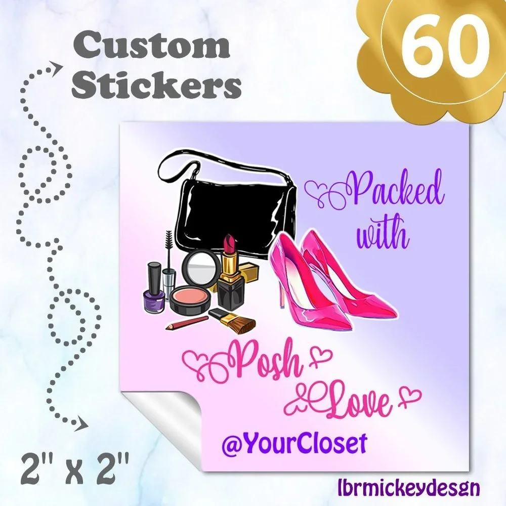 ♥️ 5x25 / 60 Thank You Stickers